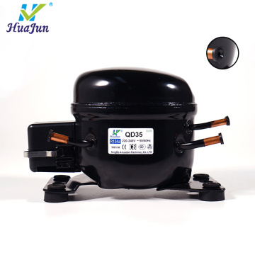 HUAJUN China Factory Supply CE HL-Series R134a Refrigeration Compressor 1/9HP For Refrigerators and Water Dispensers